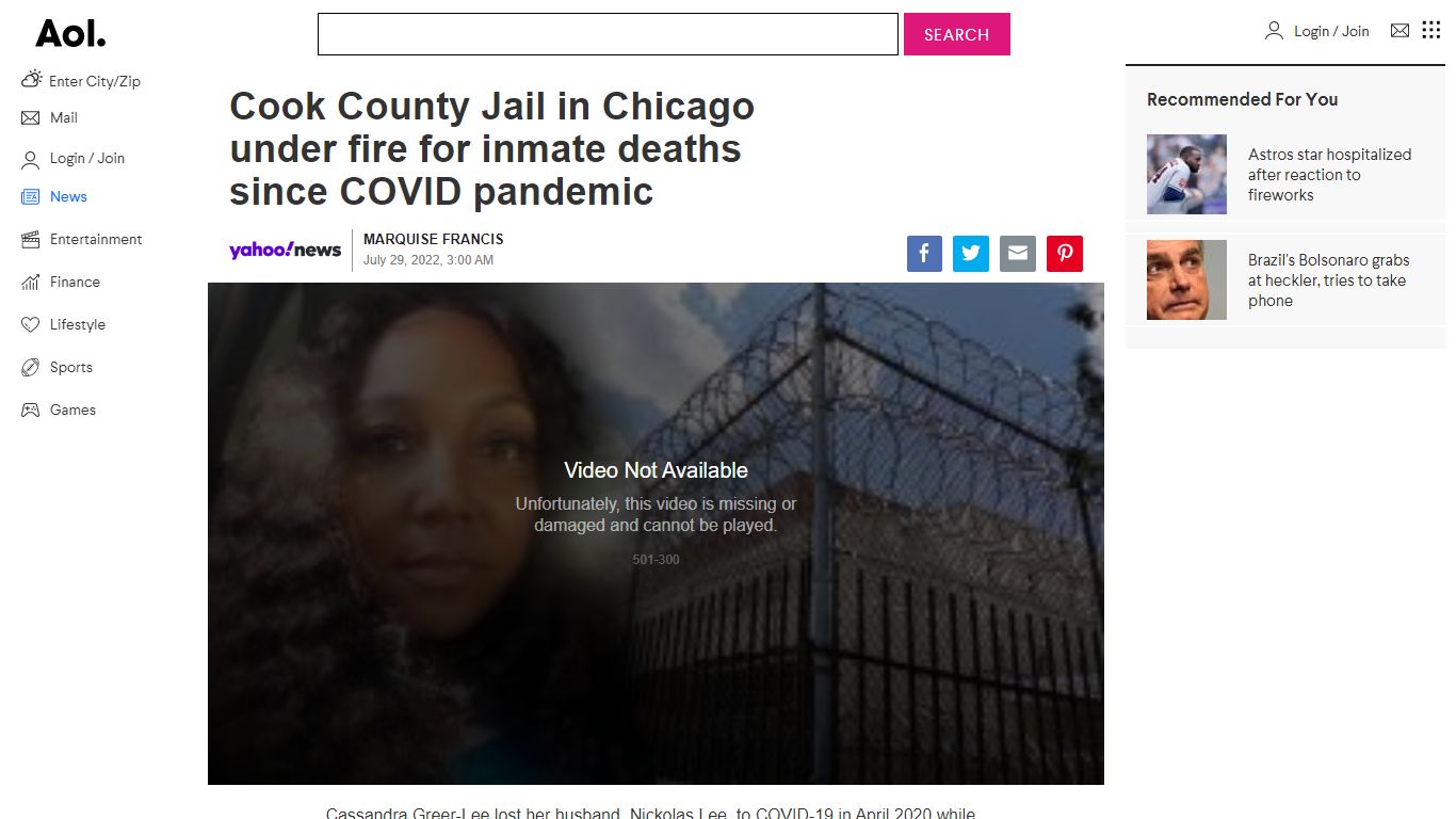 Cook County Jail in Chicago under fire for inmate deaths since COVID ...
